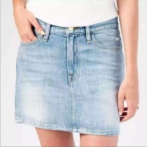 Frame Le Mini Denim Distressed Ryde Skirt Size 31